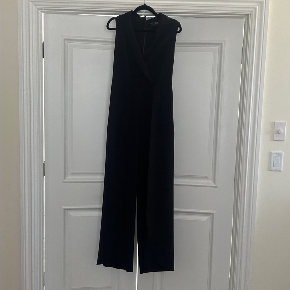 Alice + Olivia Black Classic Wide Leg Jumpsuit